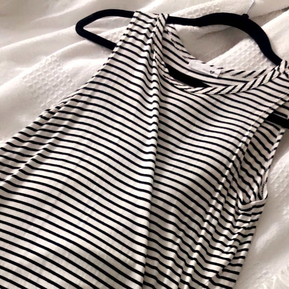 Striped black and white shirt